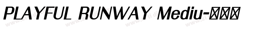 PLAYFUL RUNWAY Mediu字体转换 PLAYFUL RUNWAY Mediu字体转换
